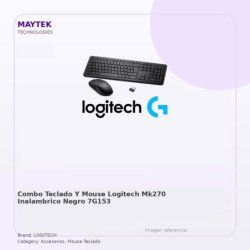 Combo Teclado y Mouse Logitech MK270 | Inalambrico | Negro