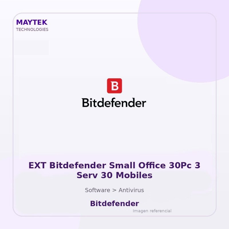 Bitdefender Ext Bitdefender Small Office 30PC 3 Serv 30 Mobiles