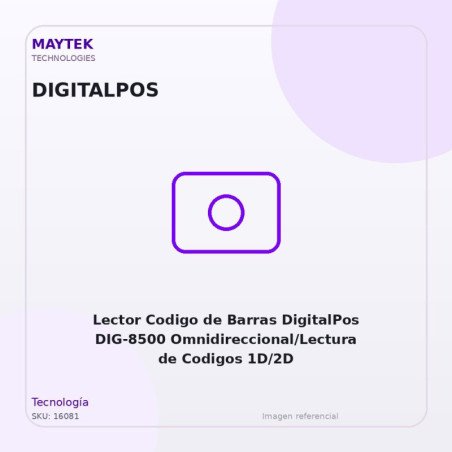 Lector Codigo de Barras DigitalPos DIG-8500 Omnidireccional/Lectura de Codigos 1D/2D