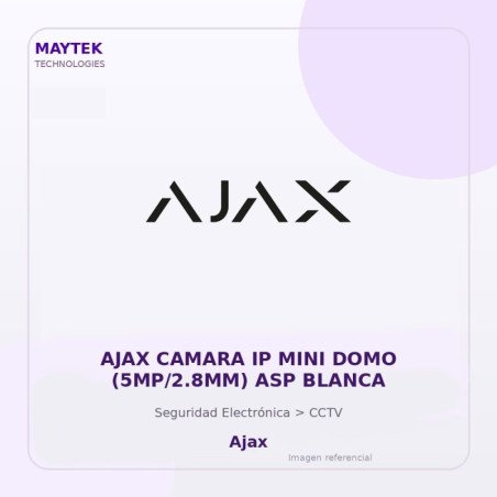 AJAX Camara IP MINI DOMO (5mp/2.8mm) ASP Blanca