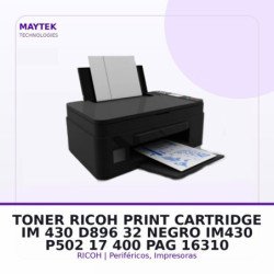 Ricoh Print Cartridge Im 430 (d896-32) Negro, Im430/p502, 17.400 Pag