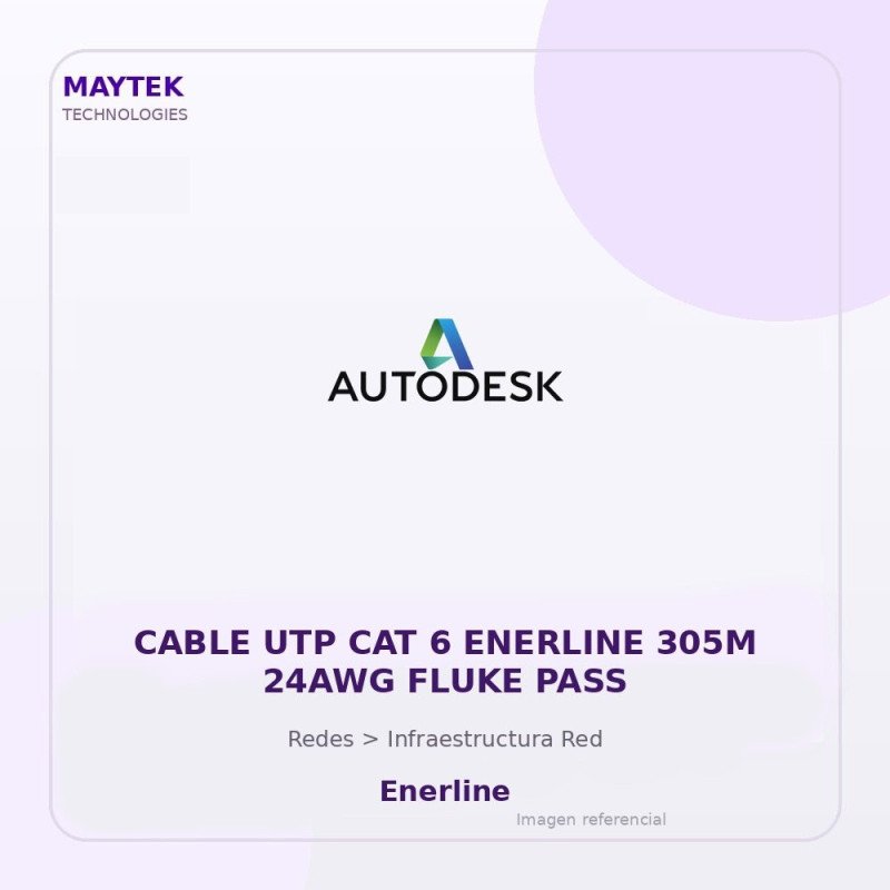 Cable UTP CAT 6 Enerline 305M 24AWG Fluke PASS