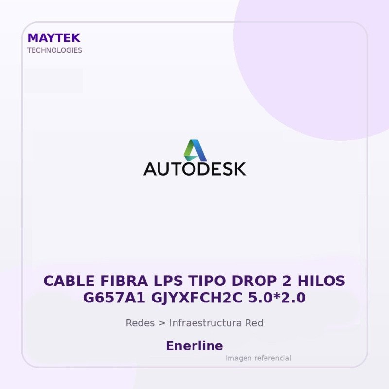 Enerline Cable Fibra LPS TIPO DROP 2 Hilos G657A1 GJYXFCH2C 5.0*2.0