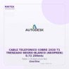 Enerline Cable Telefonico Cobre 2X22 T1 Trenzado NEGRO-AZUL (neopren) 0.64 200MTS
