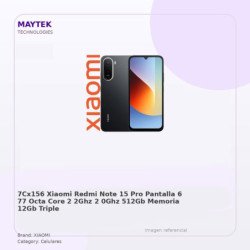Xiaomi Redmi NOTE 15 PRO | Pantalla 6,77" | OCTA CORE 2,2GHZ / 2,0GHZ | 512GB | Memoria 12GB | Triple Camara | Android 15 | DUAL