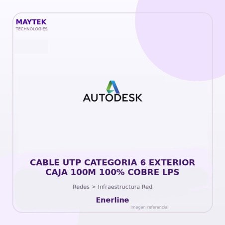 Enerline Cable UTP Categoria 6 Exterior CAJA 100M 100% Cobre LPS