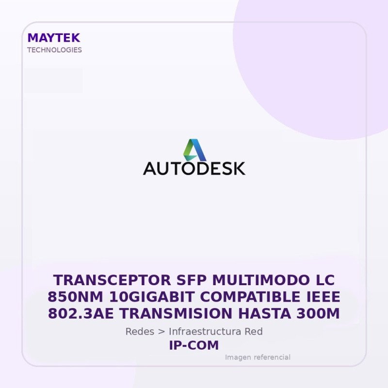 IP-COM Transceptor SFP Multimodo LC 850NM 10GIGABIT Compatible IEEE 802.3AE Transmision Hasta 300M