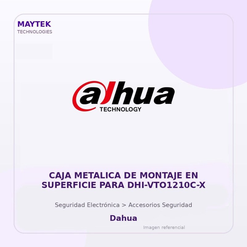 Dahua Caja Metalica De Montaje En Superficie Para Dhi-Vto1210C-X