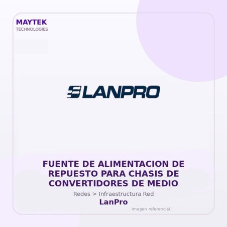 LanPro Fuente de Alimentacion de Repuesto para Chasis de Convertidores de Medio