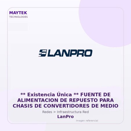 LanPro Fuente de Alimentacion de Repuesto para Chasis de Convertidores de Medio