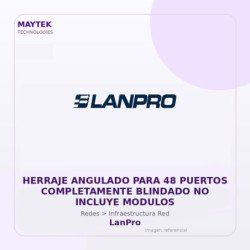 LanPro Herraje Angulado para 48 Puertos Completamente Blindado NO Incluye Modulos