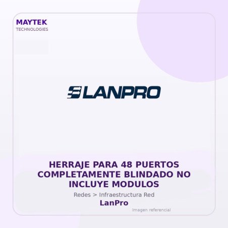 LanPro Herraje para 48 Puertos Completamente Blindado NO Incluye Modulos