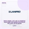 LanPro Patch Panel CAT 6 de 24 Puertos 568A/568B con Barra Posterior Incluida SIN Blindaje