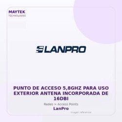 LanPro Punto de Acceso 5,8GHZ para USO Exterior Antena Incorporada de 16DBI