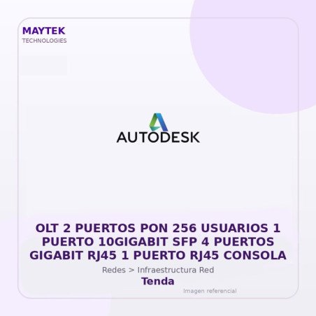 Tenda OLT 2 Puertos PON 256 Usuarios 1 Puerto 10GIGABIT SFP 4 Puertos Gigabit RJ45 1 Puerto RJ45 Consola