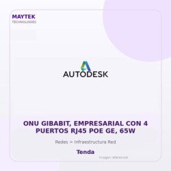 Tenda ONU Gibabit, Empresarial con 4 Puertos RJ45 POE GE, 65W